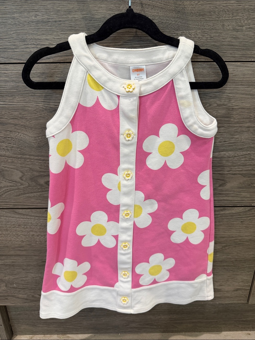 Gymboree Pink Floral Button-Front Dress
